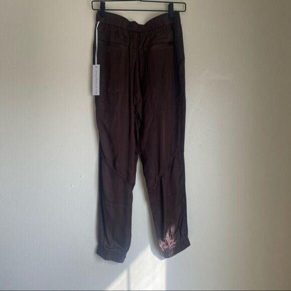✨ Young Fabulous & Broke Jensen Chocolate Brown Satin Jogger ✨ - Picture 6 of 7